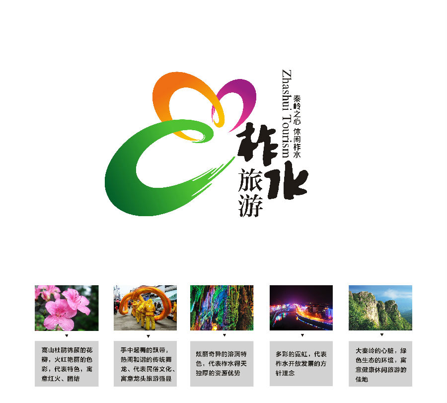 遴选柞水县旅游形象标识系统设计图片